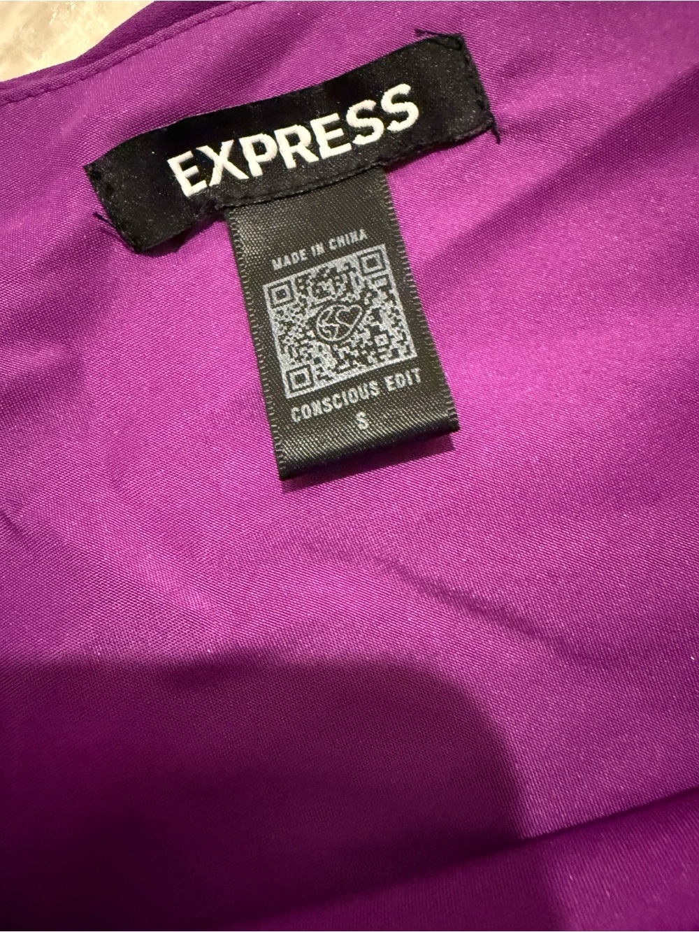 Express One-Shoulder Purple Ruched Ruffle Dress - Picture 2 of 2